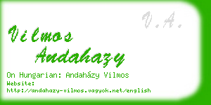 vilmos andahazy business card